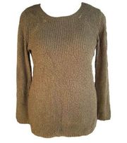 Dark green knit sweater by  Sz M