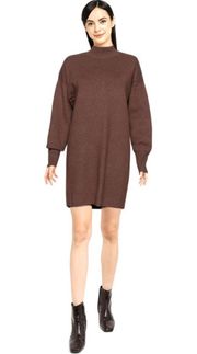 Abercrombie Soft A&F Brown Mock Neck Sweater Dress