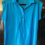 Van Heusen Blue Blouse Medium