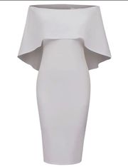 Sexy Women Sleeveless Dress Off-Shoulder Drape Decorated Bodycon