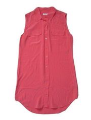 NWT Equipment Sleeveless Slim Signature in Sunkissed Button Down Shirt Dress S
