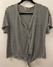 Black & White Striped Top Large