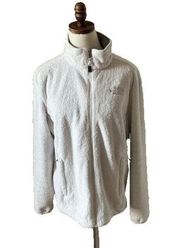 The North Face  Women's Osito White Jacket Full Zip Fuzzy Fleece Size Large