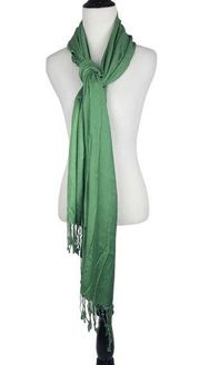 S&S 100% Cashmere Pashmina Green