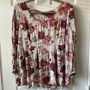 Torrid Cream Floral Blouse | Size 2