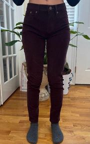 Garnet Hill Essential Organic Cotton Slim Cord Pants Size 0 See Description