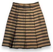 Halogen Striped Pleated Skirt Women's 8P