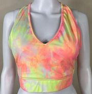 Zenana Yellow / Orange / Pink Tie Dye Sports Bra