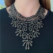 Italian Lace Rhinestone Necklace