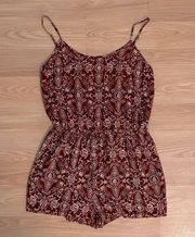 Aeropostale red and white romper size medium