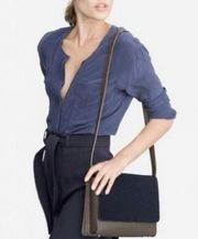 Everlane Petra Suede and Full Grain Leather Crossbody Clutch