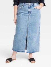 Universal Thread Denim Maxi Skirt - Medium Wash - Women's 22 NWT