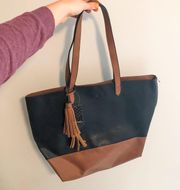 NWT Black And Brown Tote Bag