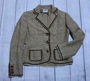 Moschino Cheap and Chic Beige Linen Silk Blend Blazer Size 8