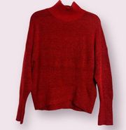 Express Red Mock Turtleneck Sweater
