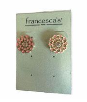 New Womens Francesca’s Francescas Radiant Florwer Stud Earrings