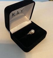 Pearl Ring, 14k Sterling Silver, size 5.5