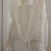 Ladies xxi tie front blouse large