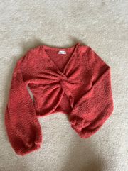 Tie Knot Cropped Sweater