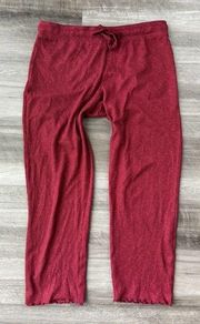 Eddie Bauer Maroon Thermal Knit Pajama Pants Size L