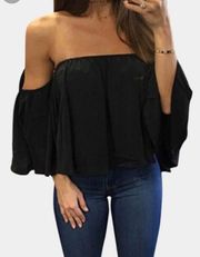 Black Sexy Off The Shoulder Blouse