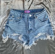 Mid-Rise Denim Shorts