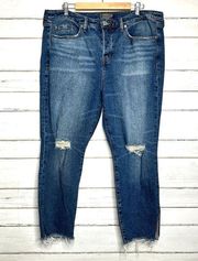 Torrid High Rise Straight Leg Split Hem Studded Jeans Plus Size 16R