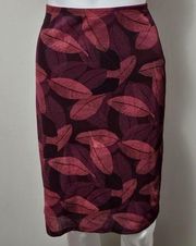 Vintage NY&CO Burgundy & Coral 90s Mesh Slip Skirt Size Small