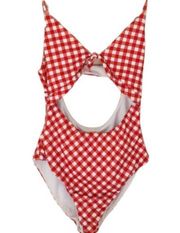 Chaser Tie Front Monokini One Piece Swimsuit - Red