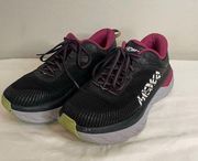 Hoka  One | Women's Gray and Pink Bondi 7 Running Shoe Size 9 Running Active