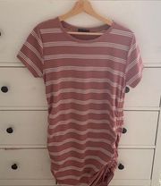 Cotton On Pink Stripped Cinch Tshirt Dress