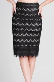 New Black Lace Eyelash Pencil Skirt Size Small, Medium or Large