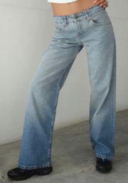 Low Rise Parallel Jeans In Vintage Bleach