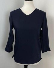 Giorgio Armani Black Uniform Blouse Sz 34 Small