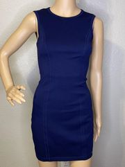NWT  Bodycon Ponte Seamed Mini Dress Navy Blue Size XS