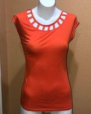 The limited orange short sleeve t-shirt blouse xs