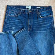 High Waist Distressed Skinny Jeans.  Size 32