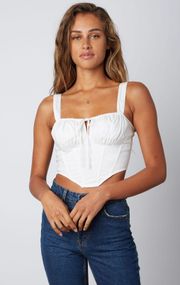 White Structured Corset Top