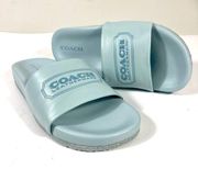 Alexis Sandals Slides Blue Sea Mist Size 8