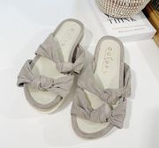 OUIGAL x Anthropologie Tessa knot suede leather Italy sandals shoes comfortable