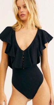 Intimately Matilda Ruffled Button-Front Bodysuit