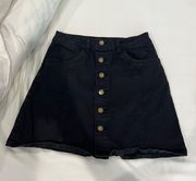 Denim Black Skirt