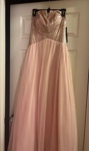 Rose gold and blush pink dress