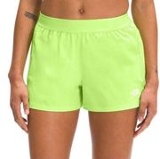 The North Face lime green Core Wander 3" Short sz Large