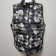 Ruff Hewn black toile floral quilted puffer vest size xl