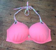 Victoria’s Secret barbiecore pink halter 34D beachy bikini top