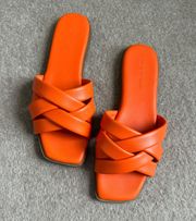 Shore Flat Strappy Sandals /Orange~7