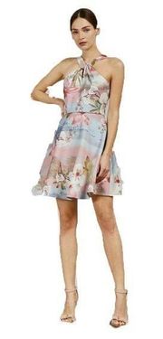 Ted Baker UMERTA Mint Choc Chip Skater Midi Tropical Dress US Large NWT