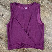 Beyond Yoga Shirt Women Medium Purple Bralette Crossroads Cropped Twist Tank Top