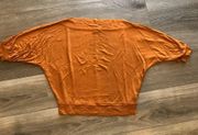 Simply Vera Vera Wang Dolman Sleeve Orange Boatneck Sweater Size Large